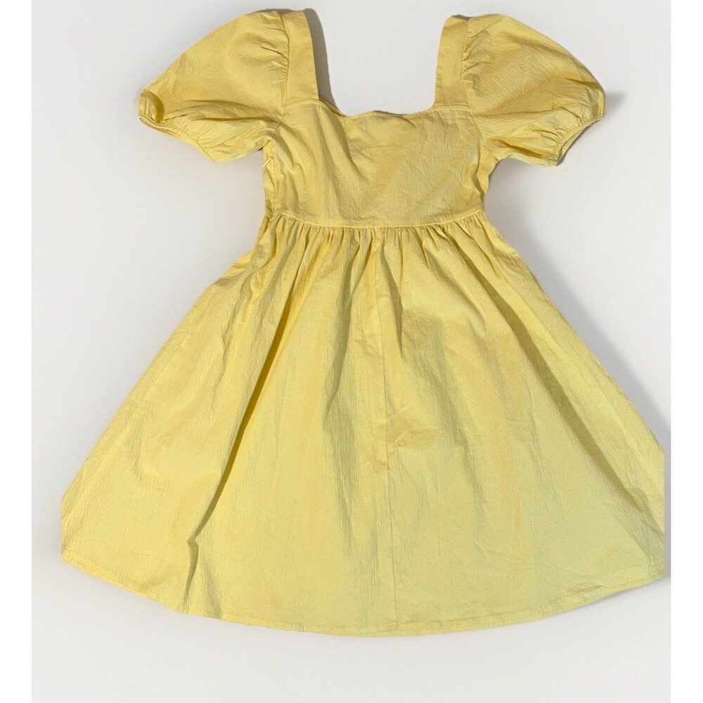 NEW Urban Revivo Women’s Yellow Babydoll Cottagecore Fairy Mini Dress Size 2